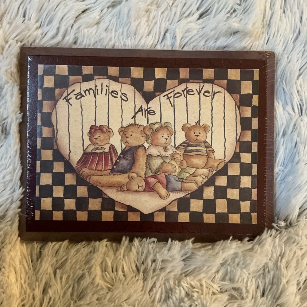 Tree of Life Families are Forever bear plaque